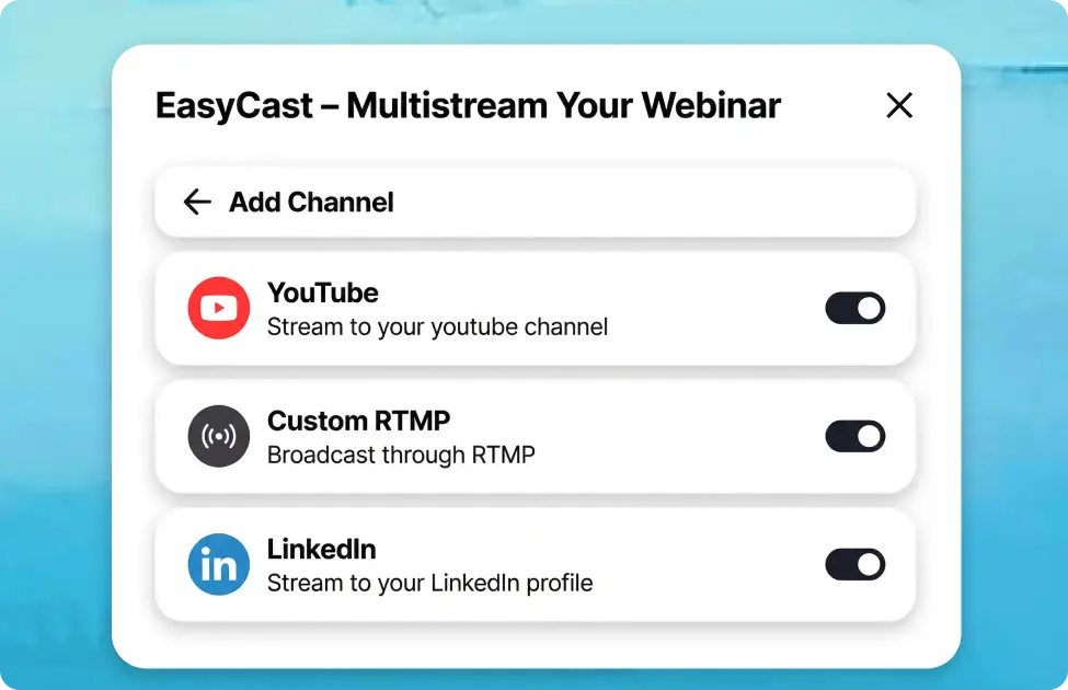 Multi-Channel Broadcasting and Insights